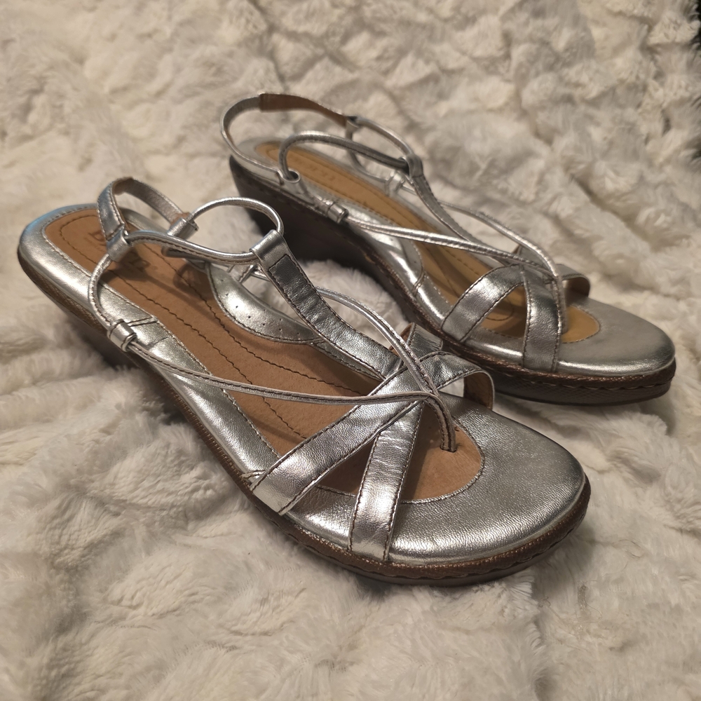 Born Silver Strappy Sandals